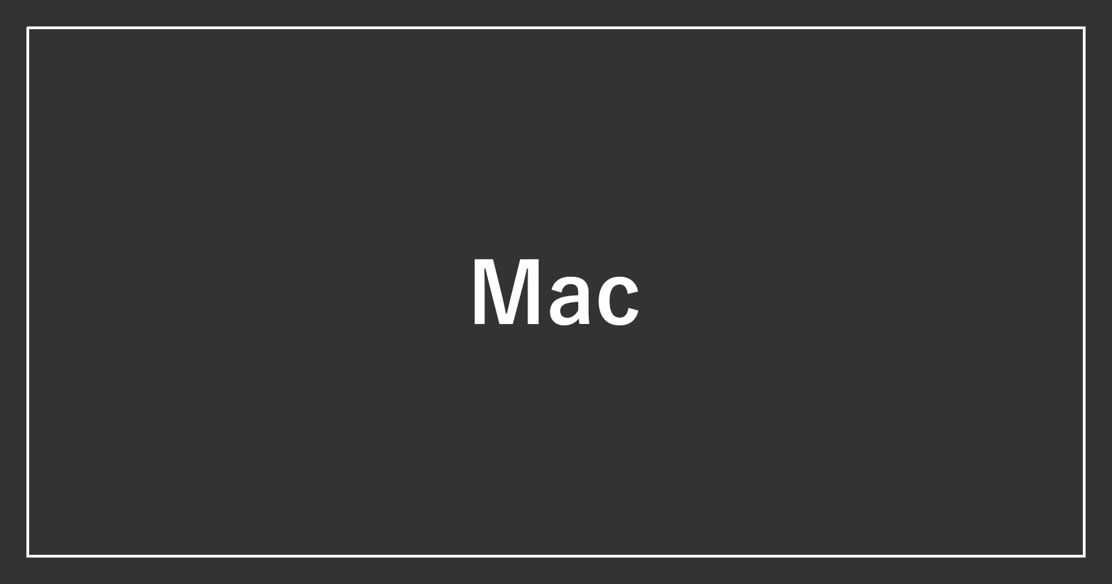 mac settings