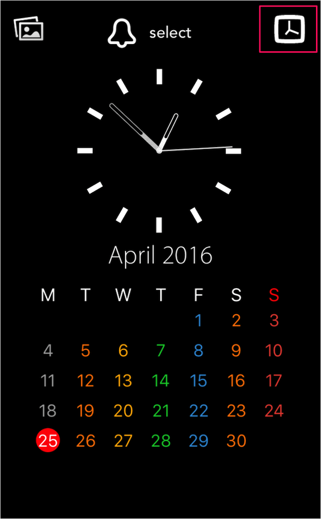 Iphone Ipadアプリ 顔時計 カレンダー付き Pc設定のカルマ