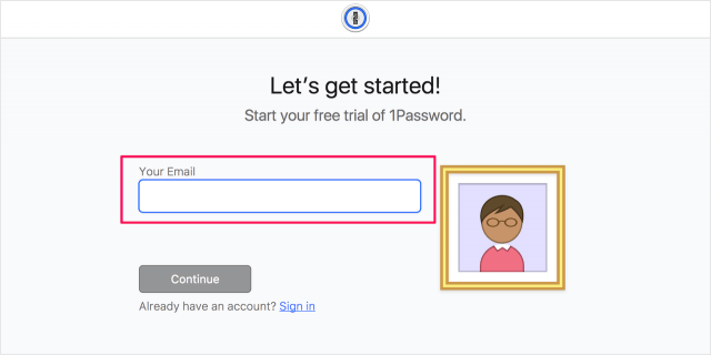 1password create a new account 03