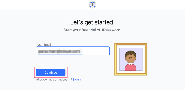 1password create a new account 04