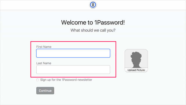 1password create a new account 07