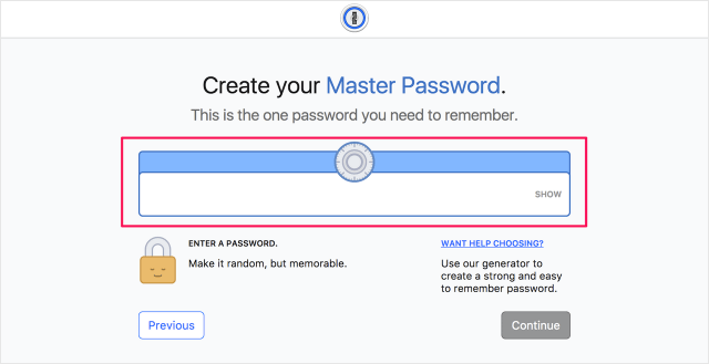 1password create a new account 11