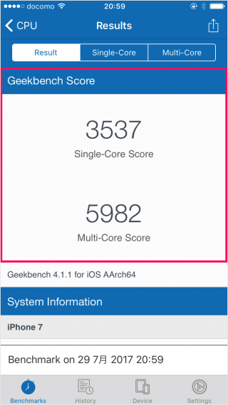 iPhone iPad    Geekbench           - 87