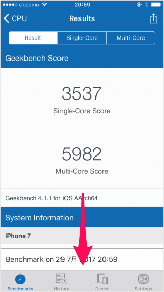 iPhone iPad    Geekbench           - 7