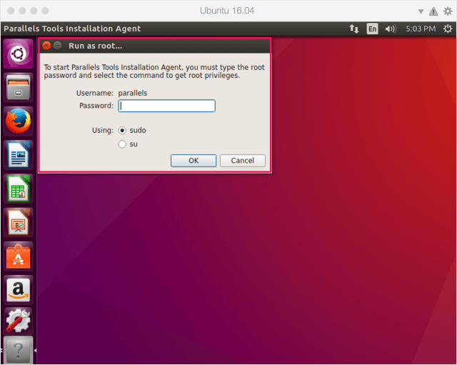 parallels desktop install ubuntu 10