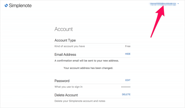 simplenote account email 09