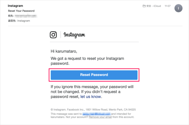 instagram reset password a05