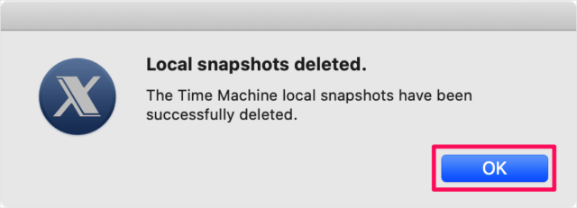 deleting time machine snapshots in onyx for mac
