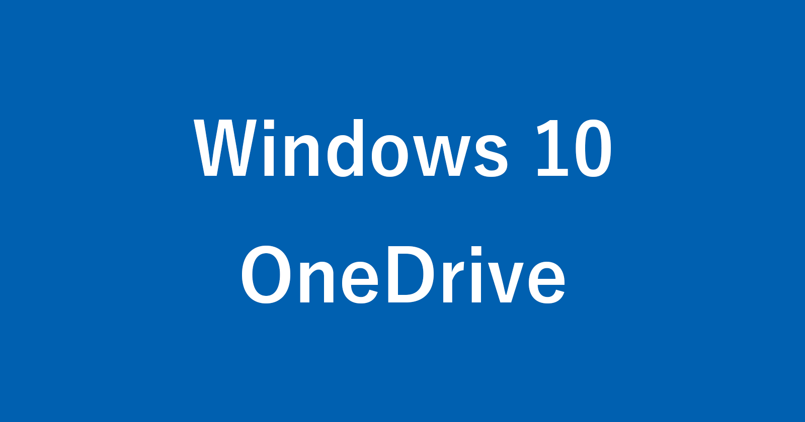windows 10 onedrive
