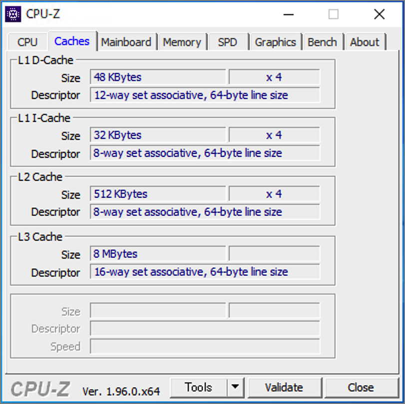 check cpu cache memory in windows 10 03