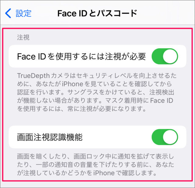 iphone ipad attention aware setting face id 04