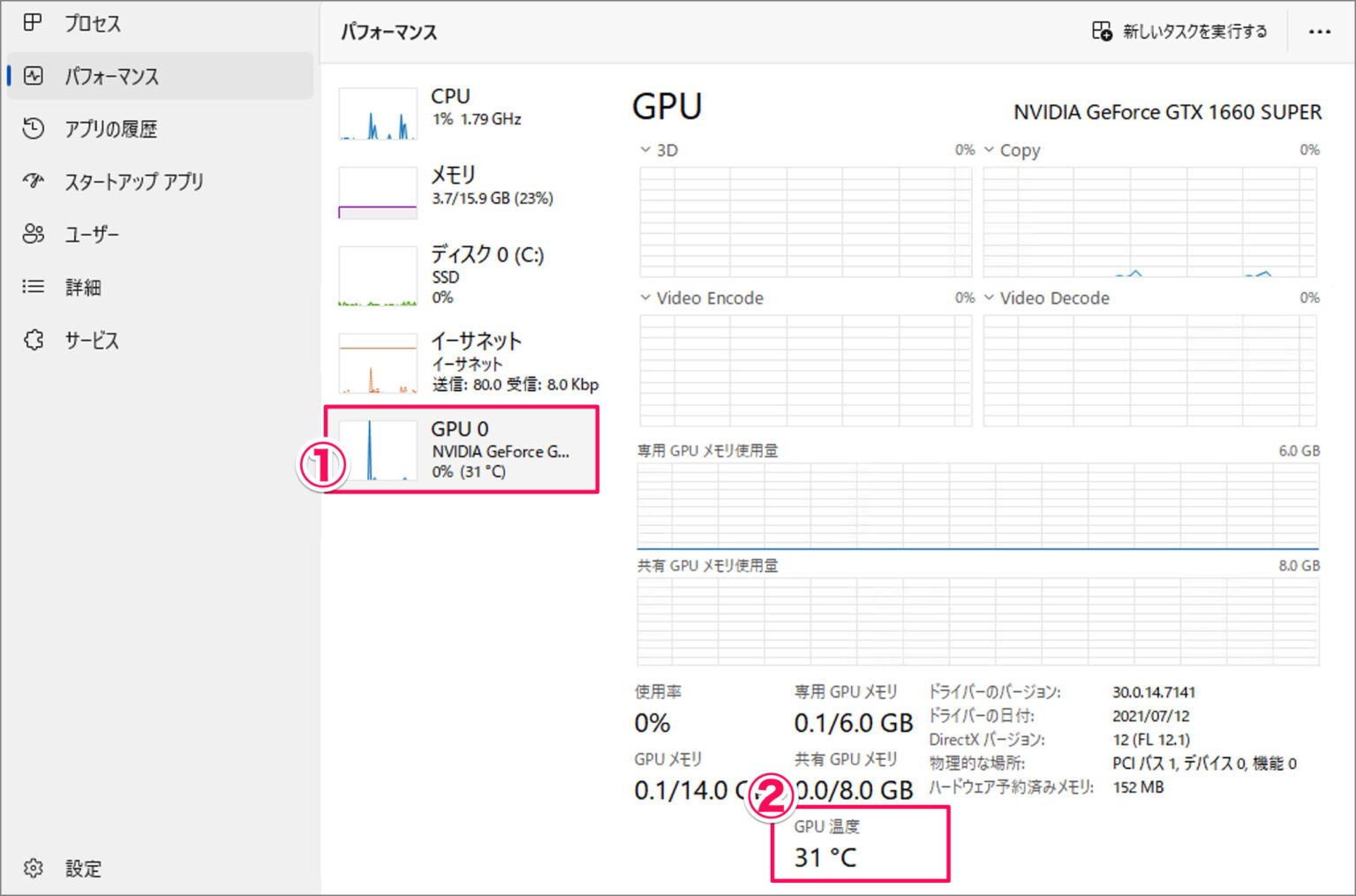 Windows 11 - GPU（グラボ）の温度を確認する方法 - PC設定のカルマ