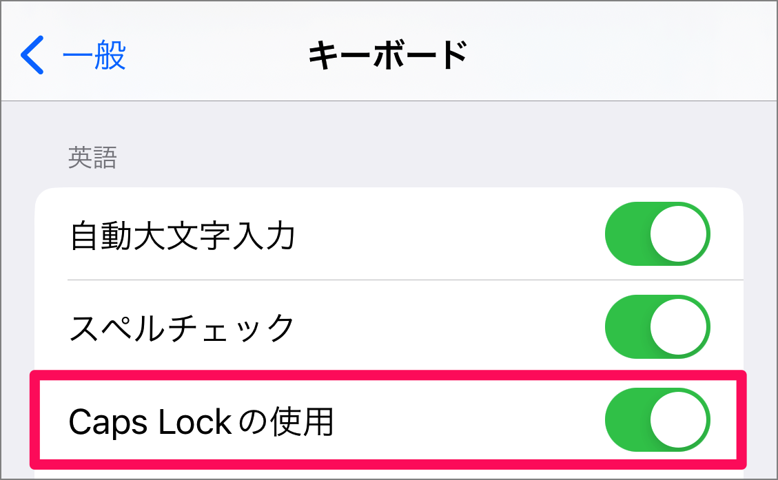 iPhone Caps Lock を設定（オン/オフ）する方法と使い方 PC設定のカルマ