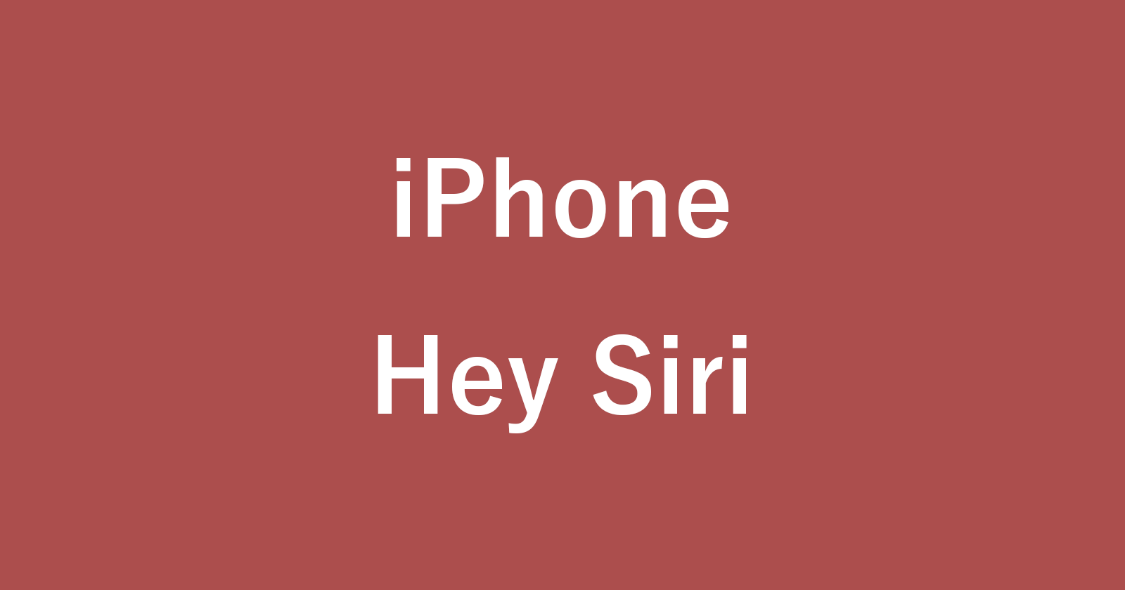 iphone hey siri