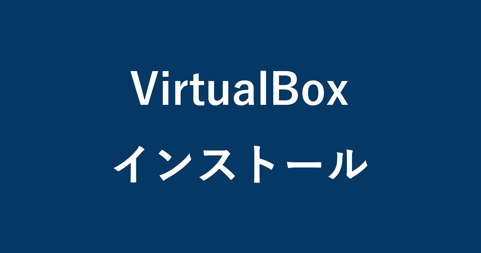 virtualbox install
