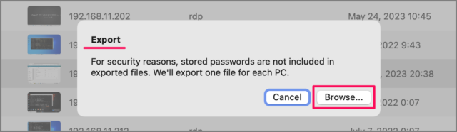 mac remote desktop import export 04