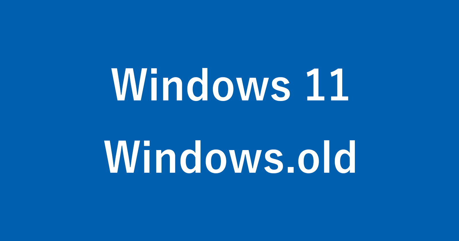 windows 11 delete windowsold